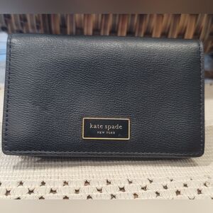 Kate Spade New York-Katy black leather bi-fold wallet, coin wallet